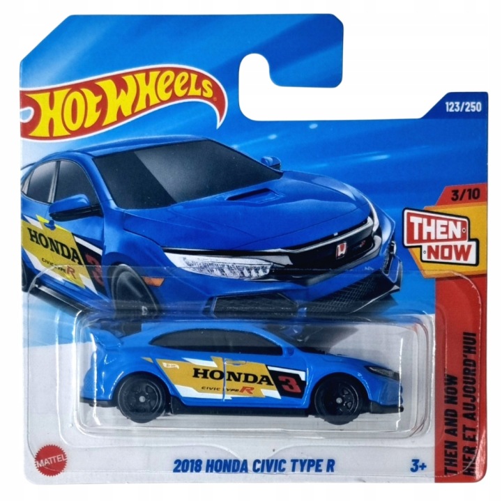 Hot Wheels Mainline 2018 Honda Civic Type R Синій (Чохол N 2025)