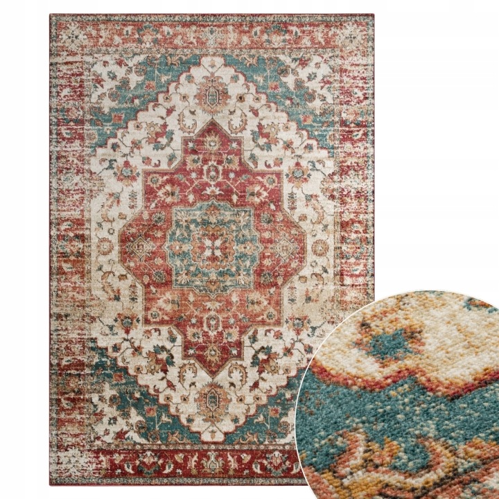 Koberec Heritage Medailon 80X150 CM do obývacího pokoje ložnice, vintage, módní vzor