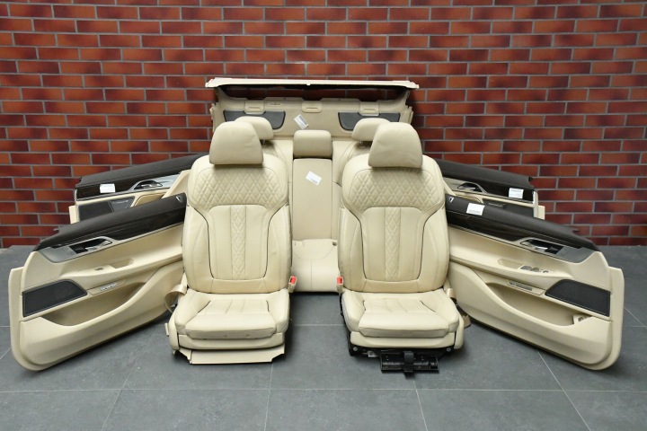 sedačky stred vnutorne BMW 7 G12 NAPPA CANBERRA BEIGE sedačky KOMFORT