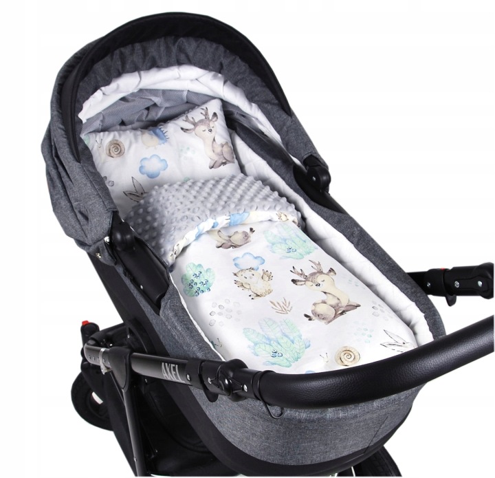 BabyLux мінкі бавовна плед 60 x 75 подушка простирадло комплект для візка — фото 2