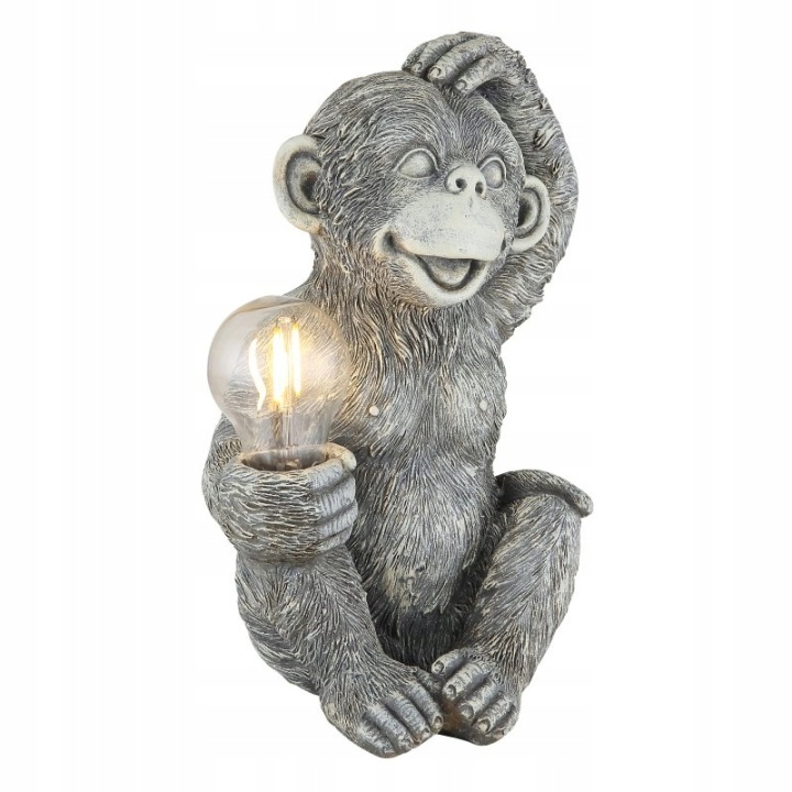 Solární Lampa Led IP44 Šedá 27 cm Zahrada Moderní spínač Globo Lighting