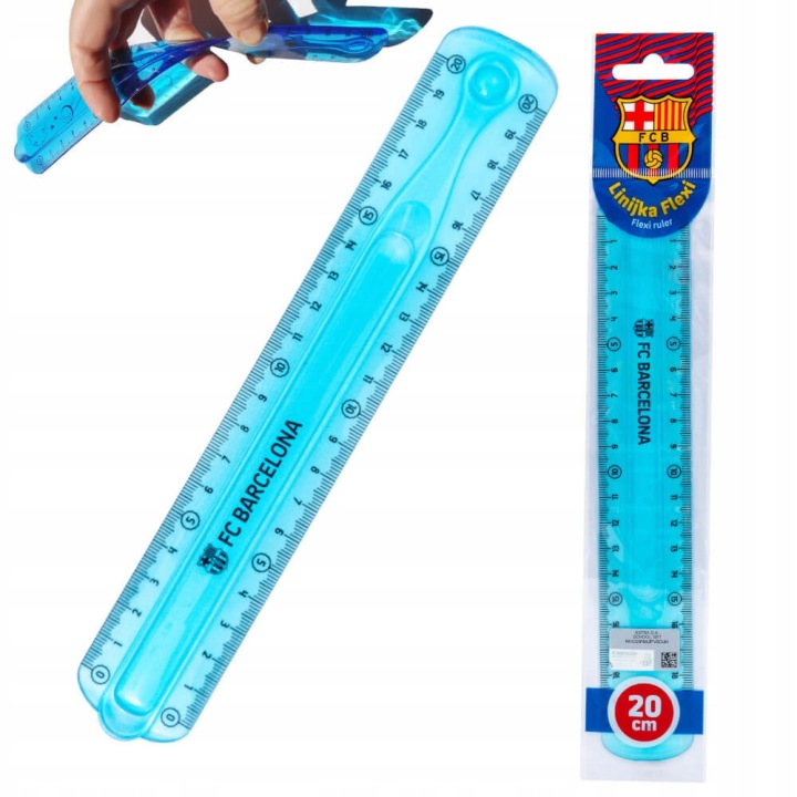 Лінійка 20 см FLEXI еластична FC BARCELONA ASTRA