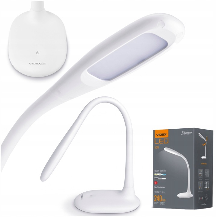 Led Stolní Lampa Vhodná Pro Děti Funkce Bílá Pevná Usb 60 cm