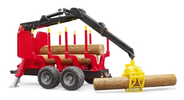 Bruder 1:16 Причіп лісова HDS 4 bale U02252 для гри матеріал від 4 років — фото 6