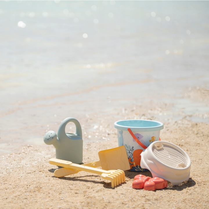 ZESTAW PIASKU PIASKOWNICY WIADERKO FOREMKI ŁOPATKA KONEWKA BIOPLASTIK SMOBY Rodzaj wiaderko