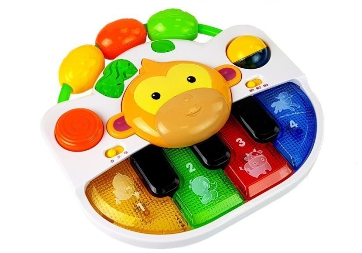 Піаніно з мавпочкою зі звуком і світлом Lean Toys 280x250 мм — фото 2