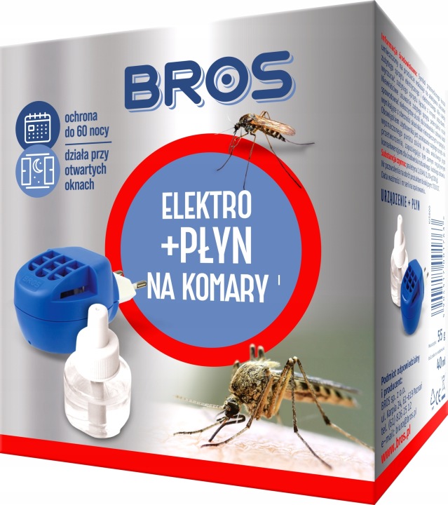 BROS Електрофумігатор 40 мл від комарів 60 Ночі Захисту Ефективний — фото 2