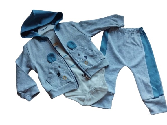 Komplet dres niemowlęcy bluza body spodnie — zdjęcie 5