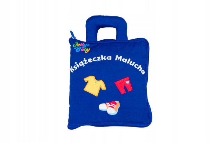 Книжечка розвивальна Jolly Baby синя текстильна 10 м +