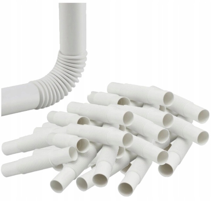 Elastická vroubkovaná spojka pro trubky 20 mm Bílá Set 100 ks Aks