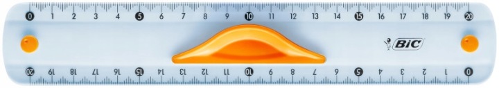 Лінійка BIC прозора, неламка з гумовим ручкою 20 см — фото 3