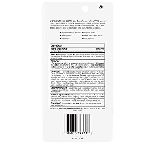 Pure free baby mineral sunscreen stick з broad spectrum spf 50 цинк — фото 3