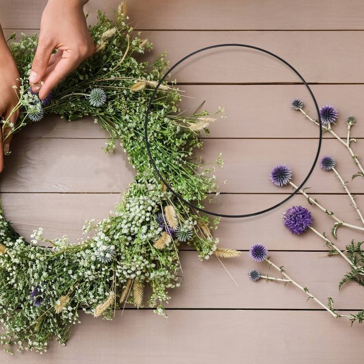 4 шт. чорне металеве кільце для композицій і декору DIY — фото 12