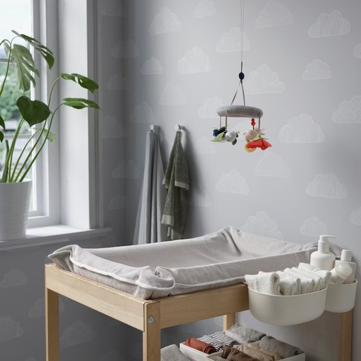 IKEA SKOTSAM Чохол для килимка для пеленання сірий 83x55 см — фото 4