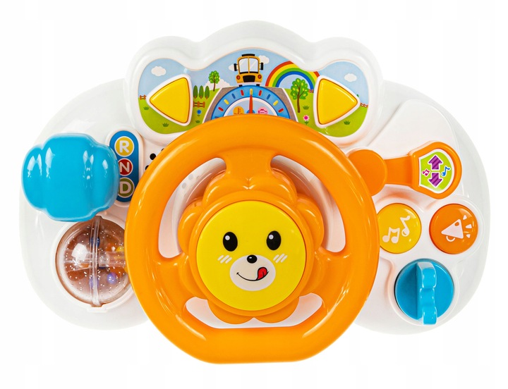 Educational Steering Wheel For Toddler Battery Operated Toy For Kids LED Sound Material plastic
