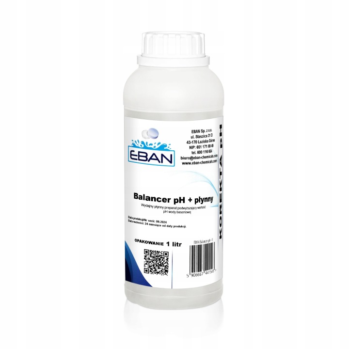 Balancer pH Plus 5L Tekutina pro zvýšení pH vody v vířivém bazénu Eban