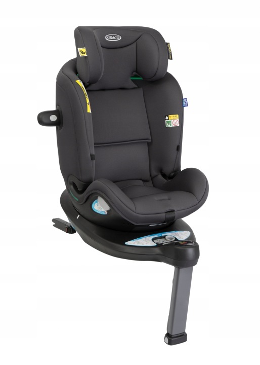GRACO Крісло Turn2Me Grow R129 Iron до 125 см Поворотний 360 Isofix — фото 5
