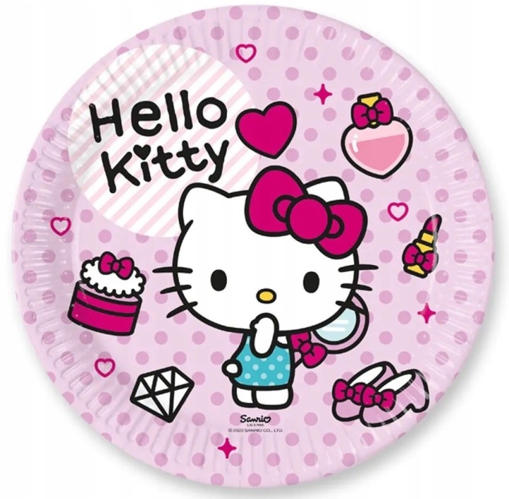 Тарілочки Hello Kitty 23 см 8 шт. — фото 3