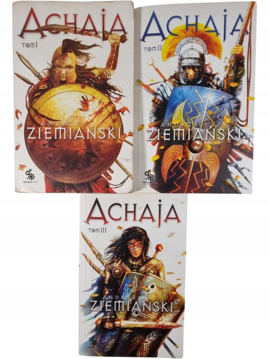 Zdjęcie egzemplarza: Achaja Tomy 1-3 / Andrzej Ziemiański / Fabryka Słów