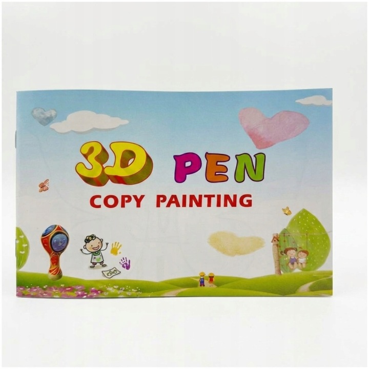 Книжечка трафарети для ручки 3D візерунки ручка 14 сторінок 18.5x12 см для дітей — фото 6