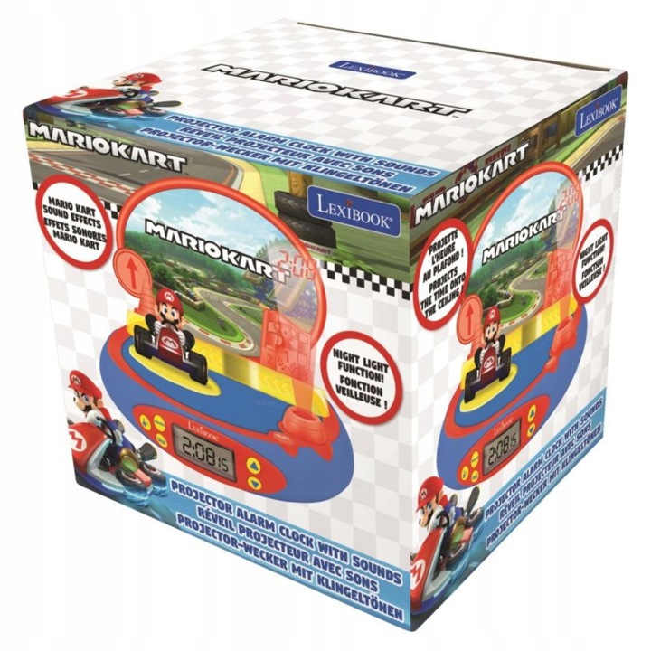 Lexibook Mario Kart 3D Будильник - Годинник з проектором RP500NI — фото 6