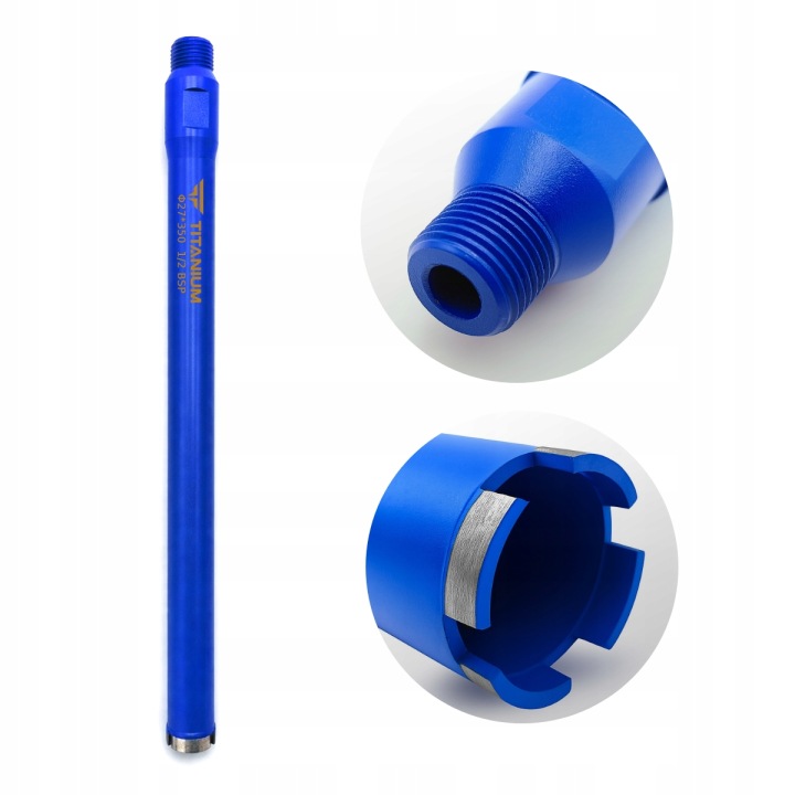 Vrták diamantový korunkový korunkový vrták do betonu 27 mm 350 mm 1/2 Bsp Titanium