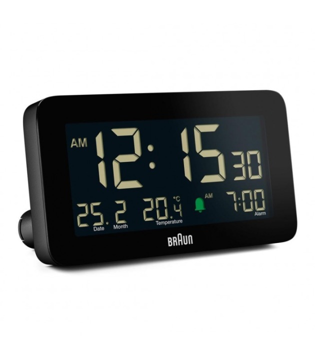 Budík Braun BC10 datum podsvícení alarm teplota