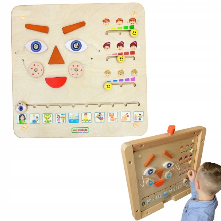 MASTERKIDZ Дошка Розвивальна Як Почуваєшся? Навчання Емоцій Монтессорі