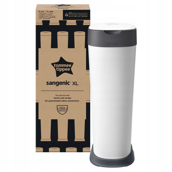Кошик для підгузків Tommee Tippee XL Twist & Click Sangenic білий + 1 вкладиш — фото 14