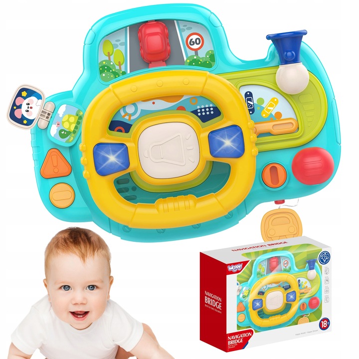 INTERAKTYWNA KIEROWNICA SAMOCHODOWA ZE ŚWIATŁAMI DŹWIĘKIEM WOOPIE BABY