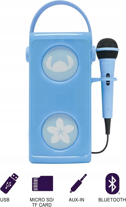 Колонка бездротова BLUETOOTH з мікрофоном вогнями і акумулятором — фото 3