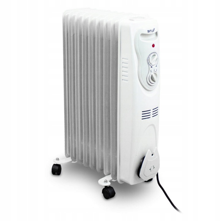 Elektrický olejový radiátor 2000W Bílý 9 žeberový XL Bituxx