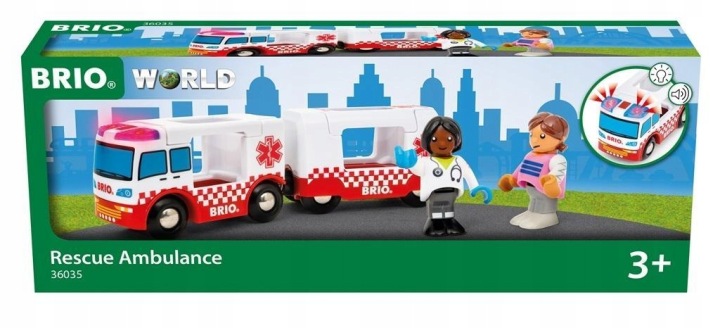 Brio World 36035 Швидка допомога Рятувальна Швидка допомога Світло Звук Транспортний засіб на рейки — фото 5