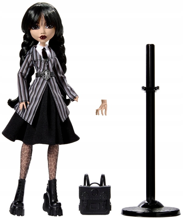 Лялька MONSTER HIGH x WEDNESDAY в шкільним формі лялька колекційна — фото 2