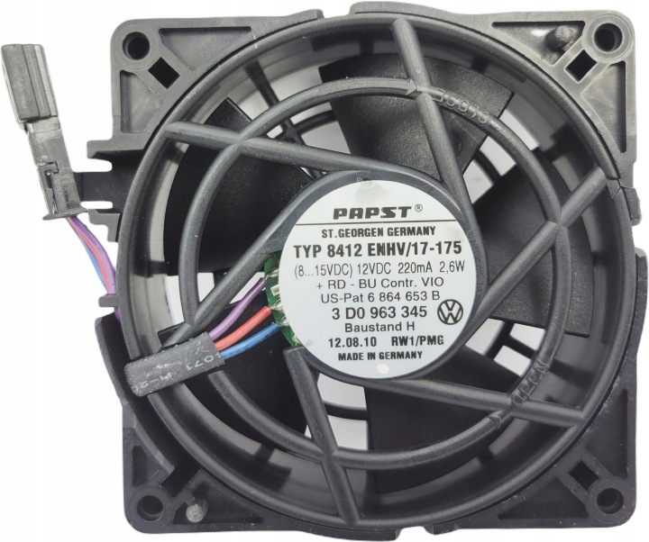 VW PHAETON II LIFT 3GP Ventilateur Siège KANAPY WENTYLACJA 3D0963345