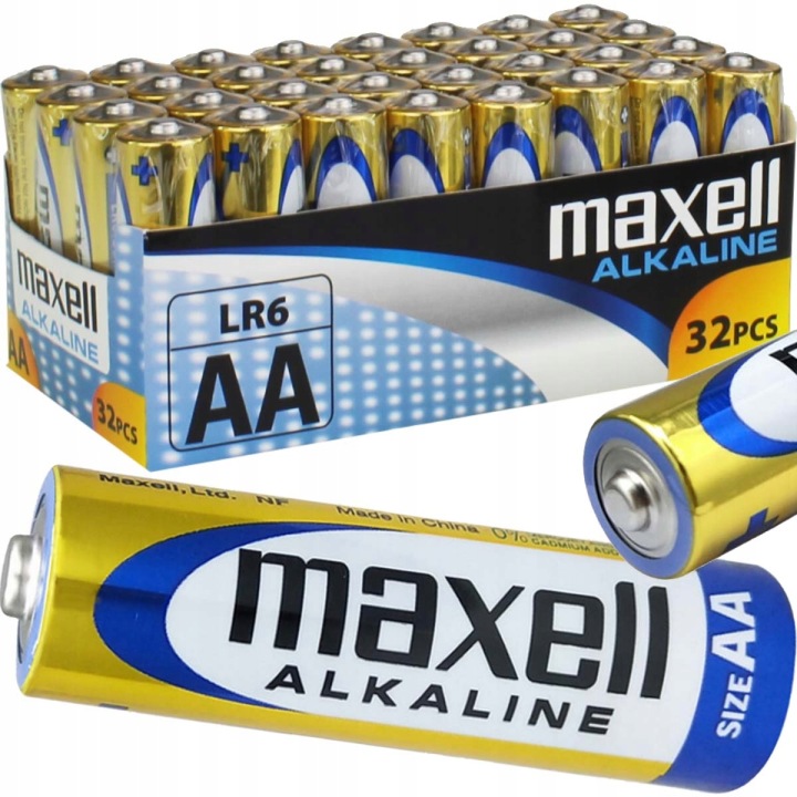 Maxell LR6 R6 AA міцні батарейки лужні 32 шт. дата придатності 5 років — фото 5