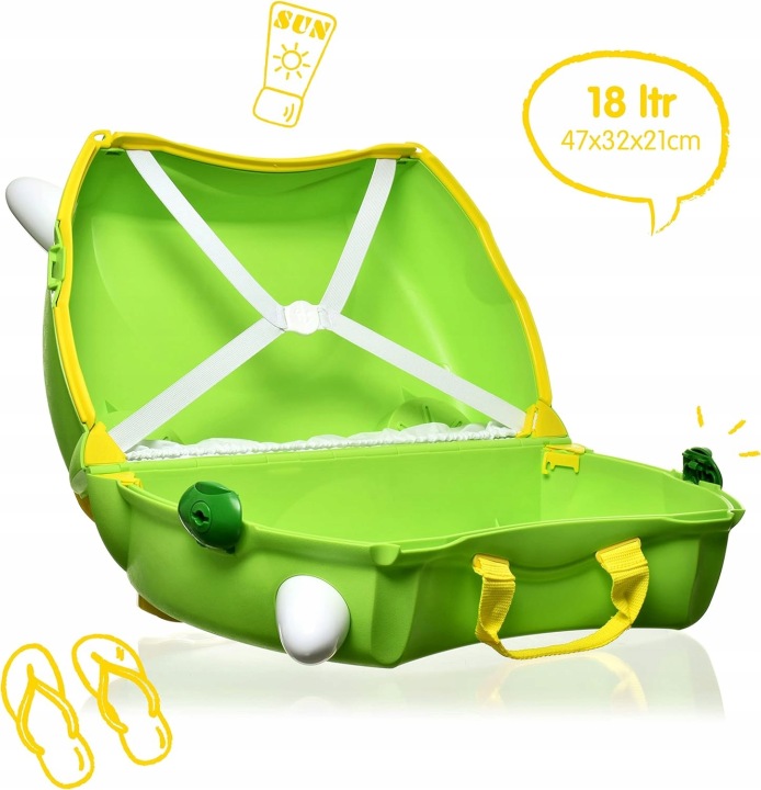 Trunki Валіза дитяча і ручна поклажа для дітей, Динозавр Dudley — фото 3