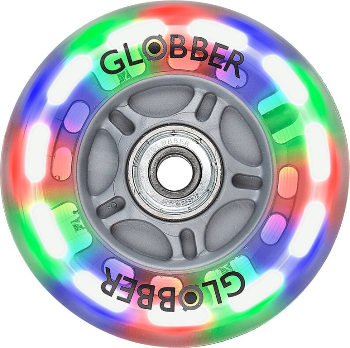 Світний круг задній Globber 80x24 мм PU LED з підшипником, для самоката