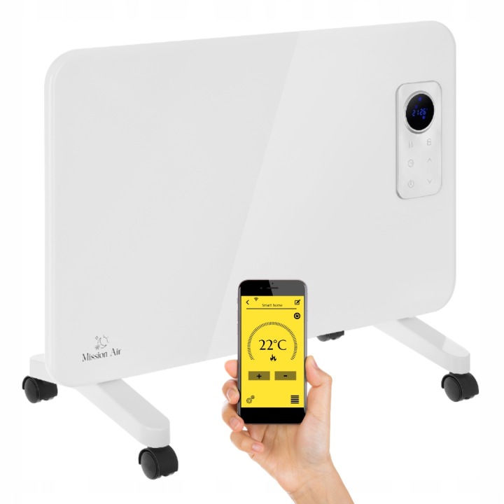 Energeticky Úsporný Elektrický KONVektorOVÝ Ohřívač 1000 W Eco WiFi termostat