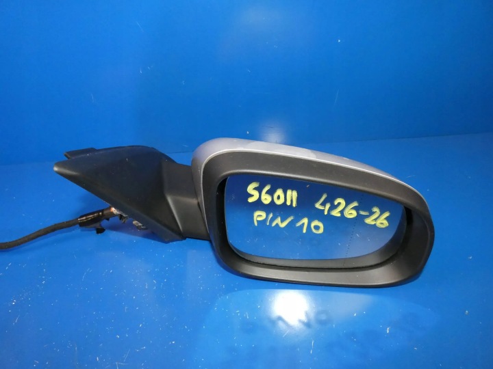 VOLVO S60 II V60 SPECCHIETTO RETROVISORE Destro 10 PIN DO MALOWANIA WERSJA ANGIELSKA