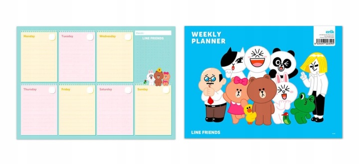 LINE FRIENDS розклад тижня План занять Планер