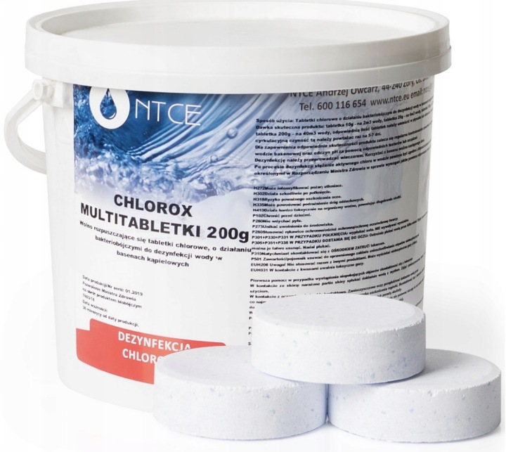 15 X Chlor Velké Multifunkční Tablety Chemie Bazén Jacuzzi Ntce 200g 3kg