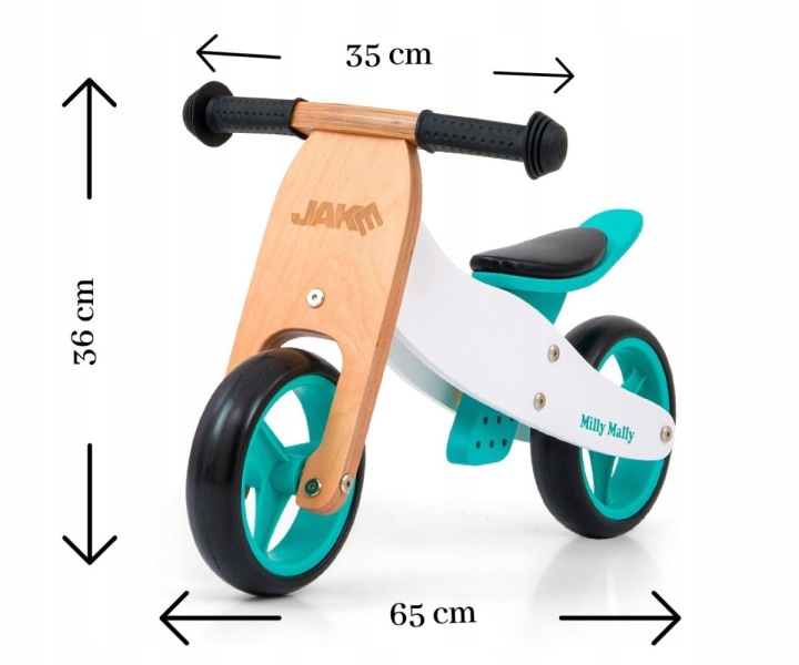 Біговел триколісний 2 в 1 для дітей Jake Classic М'ятний Milly Mally — фото 11