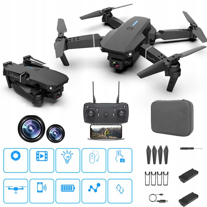 Дрон E88 PRO камера 4K 1080P Wifi FPV — фото 12