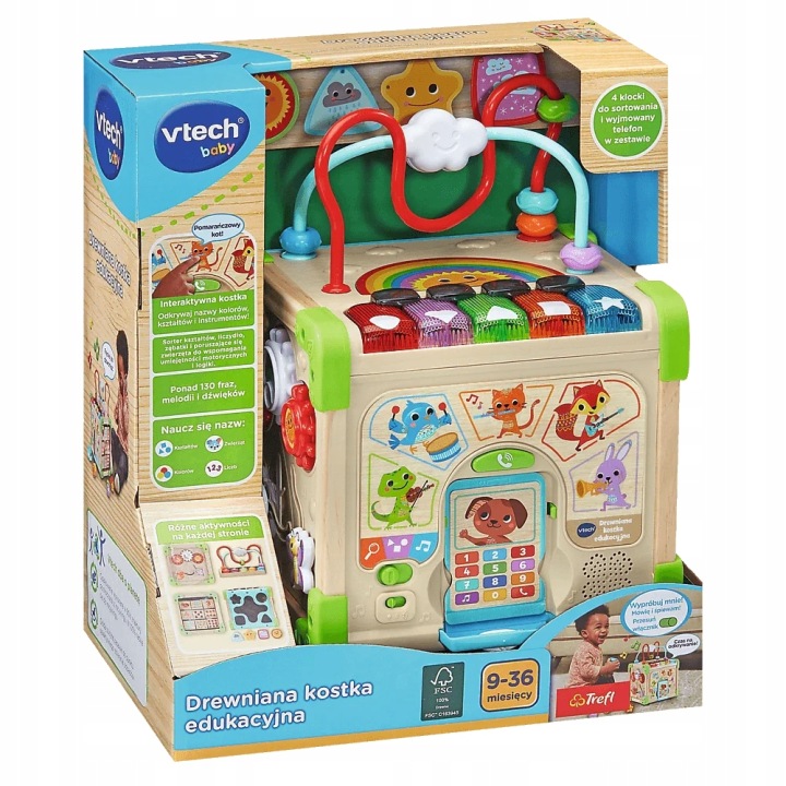 VTech Дерев'яний кубик розвивальний Центр Гри Сортер Головоломка — фото 2