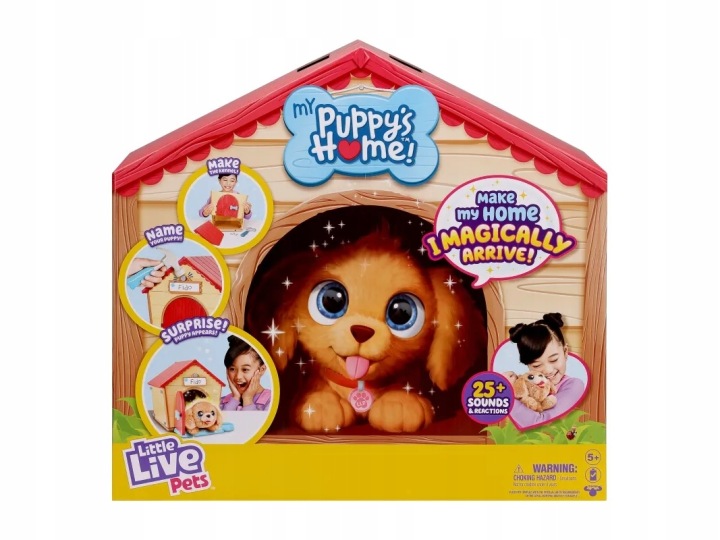 Little Live Pets Песик з будиночком цуценятко собака інтерактивне цуценя