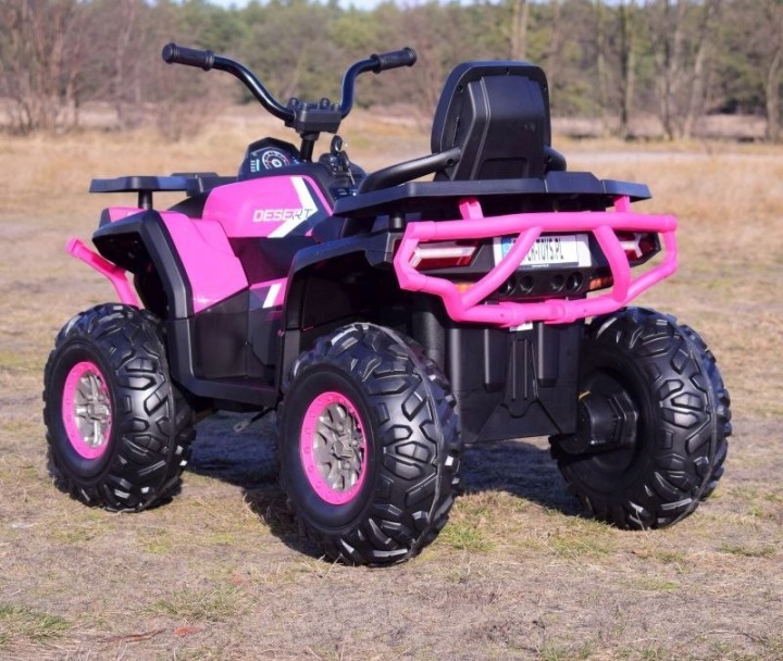 Великий Квадроцикл на акумулятор XMX607 4 x 45 Watt 12 В 10 Аг Шкіра Пульт Рожевий — фото 14