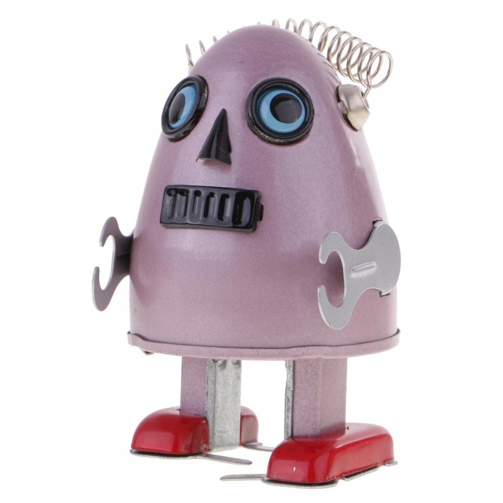 Новинка Wind Up Cute Яйце shaped Робот Toy Колекційний подарунок з ключем Wind up — фото 5