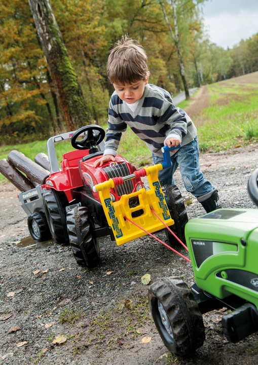 Rolly Toys RollyJunior RT TRAKTOR NA PEDAŁY PRZYCZEPKA TRAKTOREK DUŻY Kolor Czerwony