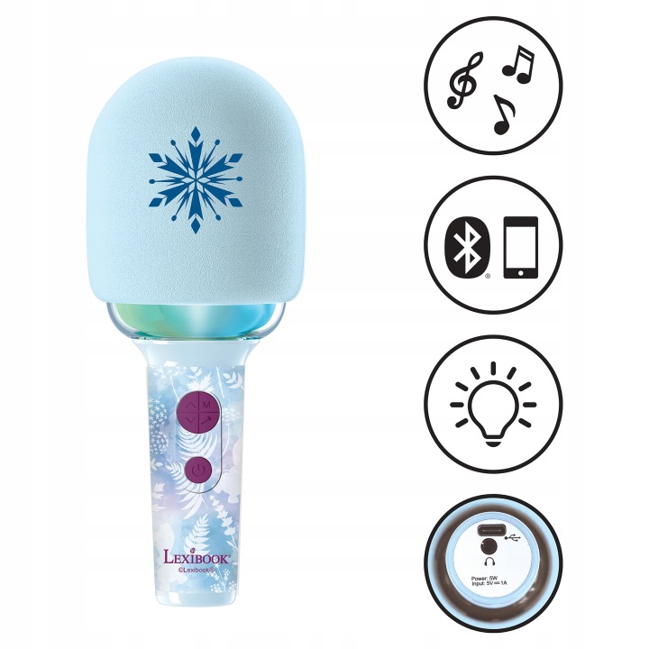 Мікрофон Lexibook Крижане серце з Bluetooth і світловими ефектами MIC280FZ — фото 4